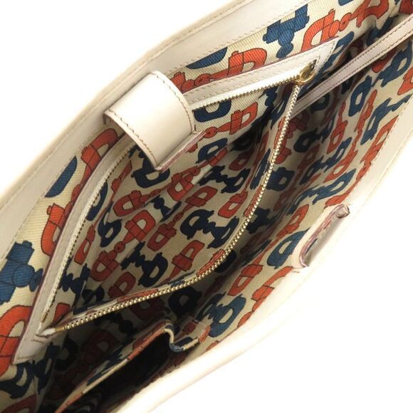 Gucci One Shoulder Guccissima 145778 Leather Ivory Gold Hardware White Handbag - Picture 8 of 10